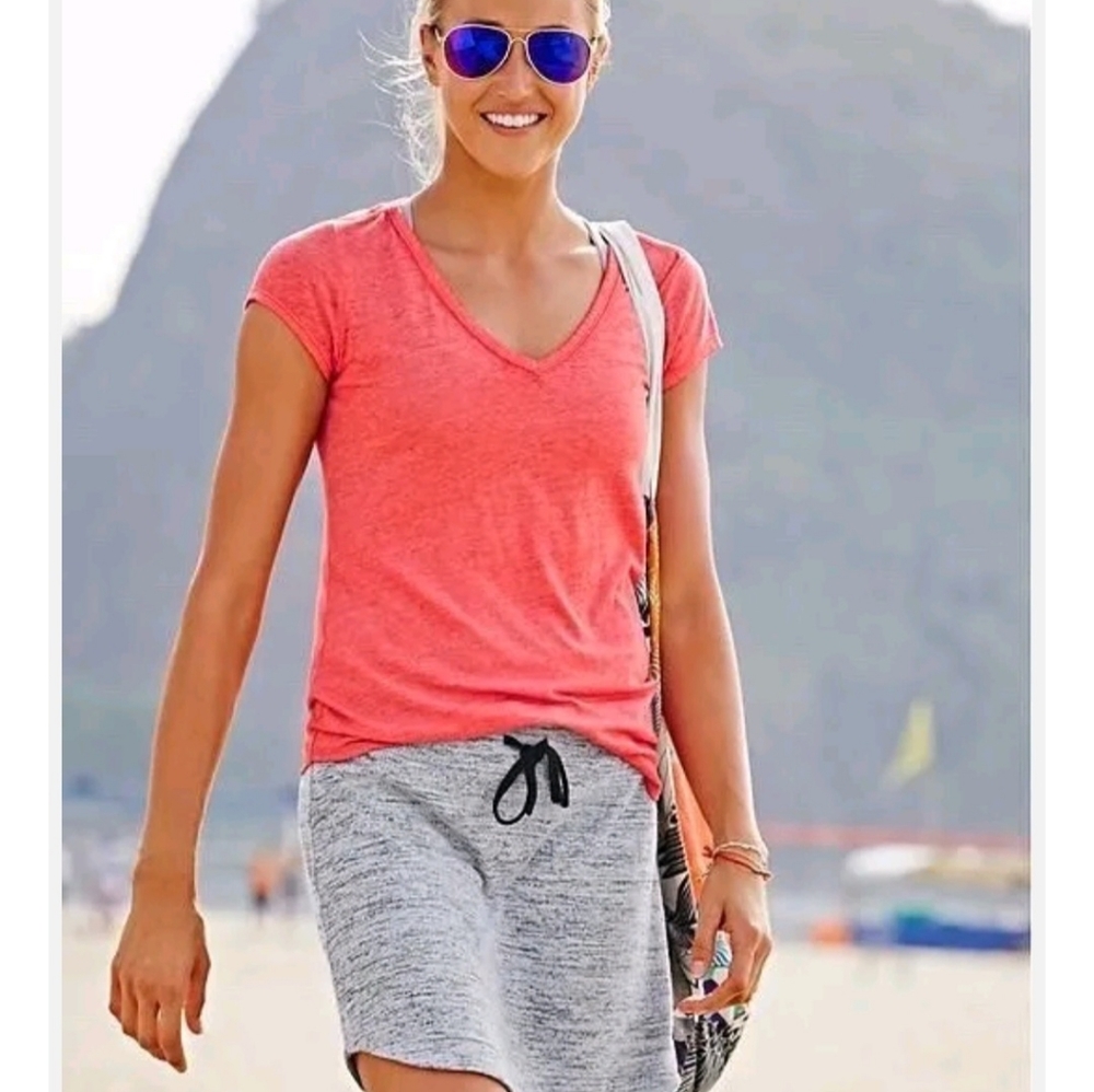 Athleta Downplay Skirt Grey Heather Large 475246 Athleisure Mini